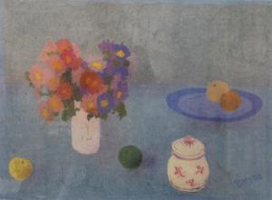 MYERS Bernard 1925-2007,Still Life of Flowers and Fruit,Rowley Fine Art Auctioneers GB 2021-10-09