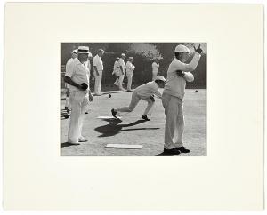 MYERS Harry 1886-1961,Men Playing Bowls, Newmarket,Webb's NZ 2015-08-11