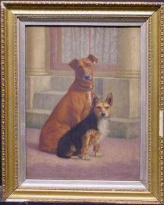 MYERS J.G 1900-1900,BEST FRIENDS, HOUND AND TERRIER,1901,William Doyle US 2003-02-11