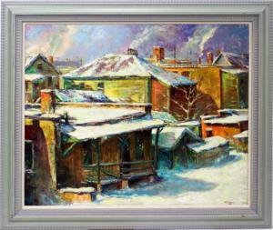 MYSLIVE Frank Richard 1908-1986,SOME ROOFS ARE COVERED,1940,Du Mouchelles US 2012-10-13
