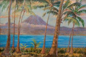 MYSTKOWSKI Czeslaw 1898-1938,Palmtrees along the Balinese coast at Sanur,1937,Venduehuis 2020-11-18