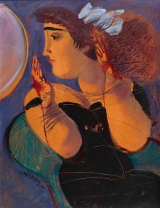 MYTARAS Dimitris 1934-2017,Femme au miroir,Cornette de Saint Cyr FR 2024-04-24