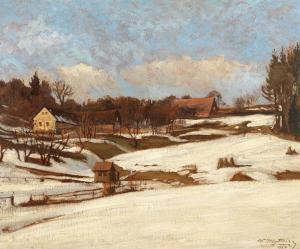 MYTTHEIS Viktor 1874-1936,A Winter Landscape,1924,Palais Dorotheum AT 2021-12-18