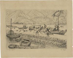 NÄGELE Snr. Reinhold, 1848-1940,Am Lago Maggiore,1932,Galerie Bassenge DE 2023-12-01