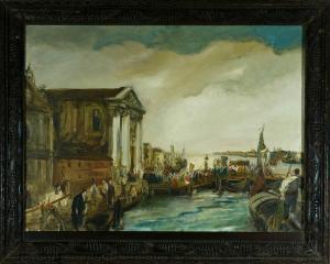 NAAGER Franz 1870-1942,Prozession in Venedig,1935,Allgauer DE 2021-05-06