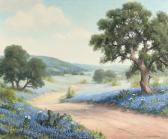 NABINGER Dolly 1905-1988,Country Road with Blue Bonnets,Simpson Galleries US 2018-10-06