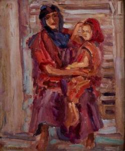 NACCACHE Edgard 1917-2006,Femme et son enfant,Millon & Associés FR 2022-12-19