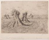 Nachenius Jan Coenraad 1890-1987,Homme fauchant dans un champ de blé,Morel de Westgaver 2018-03-03