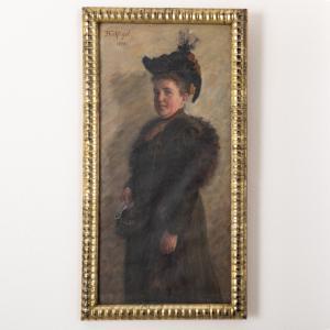 Nachtigall Emma 1875,Ritratto di Emma Von Zoller,1906,Wannenes Art Auctions IT 2022-12-16
