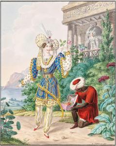 NACHTMANN Franz Xaver,An oriental prince and his servant on a terrace ne,Palais Dorotheum 2021-04-22