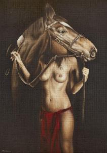 NACHUM ROY 1979,Girl with Horse,2008,Rosebery's GB 2021-02-24