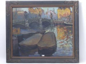NACKAERTS Frans 1884-1948,Canal à Malines,VanDerKindere BE 2021-09-28