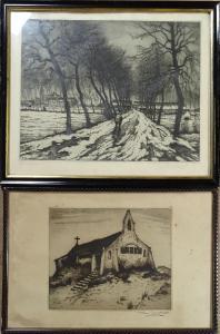 NACKAERTS Frans 1884-1948,Eglise,Monsantic BE 2022-03-20
