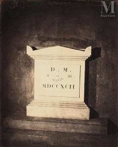 NADAR 1820-1910,Catacombes de Paris « Cippe commémoratif des 2 et ,1862,Millon & Associés 2023-11-14