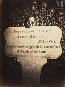 NADAR 1820-1910,Catacombes de Paris « Citation de saint Luc », Mob,1862,Millon & Associés 2023-11-14