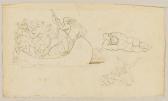 NAEKE Gustav Heinrich 1786-1835,Study portfolio with 4 drawings of Dante's "Div,1821,Galerie Koller 2008-09-15