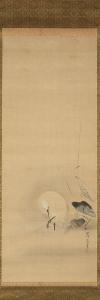 NAGANOBU Kano 1775-1828,Héron blanc,Morel de Westgaver BE 2019-09-28