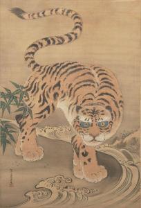 NAGANOBU Kano 1775-1828,Tiger by a Stream,Rosebery's GB 2020-11-11