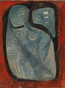 NAGY Eva 1921-2003,Frau mit Pferd [Woman with horse],1974,Palais Dorotheum AT 2019-06-27