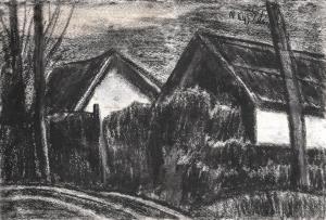 NAGY Istvan 1873-1937,Village houses,Nagyhazi galeria HU 2023-12-12