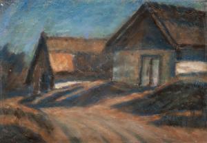 NAGY Istvan 1873-1937,Village view,1920,Nagyhazi galeria HU 2023-12-12