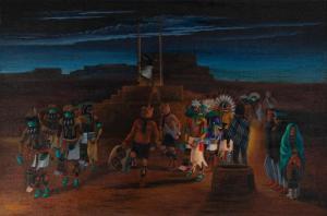 NAHA Raymond 1933-1974,Zuni Shalako Ceremony,Santa Fe Art Auction US 2022-08-13