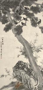 NAIQI ZHANG 1500-1500,BIRDS PERCHING ON THE TREE,1839,Sotheby's GB 2018-04-02