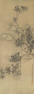 NAIQI ZHANG 1500-1500,Peach Blossoms and Swallows,1817,Christie's GB 2010-05-28