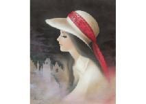 NAKAHARA Osamu,Woman with hat/Mansion,Mainichi Auction JP 2020-03-06