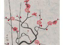 NAKAMURA Gakuryo 1890-1969,Red plum blossoms,Mainichi Auction JP 2021-09-03