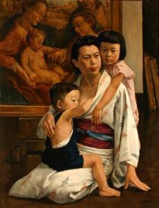 NAKAMURA Setsuya 1905-1991,Family Portrait,1946,Weschler's US 2004-04-24