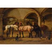 NAKKEN William Carel 1835-1926,HORSES IN A STABLE IN THE ARDENNES,Sotheby's GB 2007-04-24