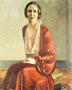 nalin ferruccio 1899,Ritratto di donna in rosso,1935,Rubinacci IT 2009-06-09