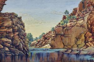 NAMATJIRA Albert 1902-1959,Ellery Creek Big Hole,1955,Menzies Art Brands AU 2024-03-27