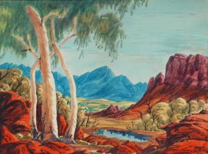 NAMATJIRA Ewald 1930-1984,Waterhole,Leonard Joel AU 2008-04-14