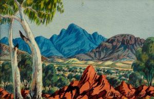 NAMTJIRA OSCAR 1922-1991,Landscape Central Australia,Shapiro AU 2015-08-19
