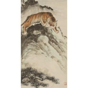 NAN Lu Chun 1947,watercolor hanging scroll,Ripley Auctions US 2012-02-25