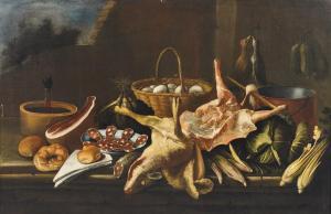 NANI Giacomo,Natura morta con salami, selvaggina e uova,Capitolium Art Casa d'Aste 2023-02-21