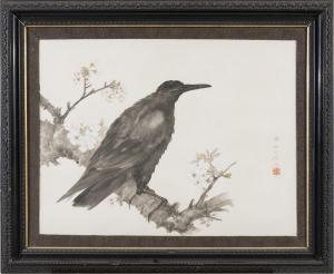 NANKOKU OZAWA 1844,Crow on a plum branch,Leonard Joel AU 2017-05-14