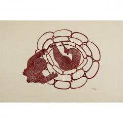 NANOGAK Agnes 1925-2001,BUILDING AN IGLOO,1973,Waddington's CA 2024-01-25