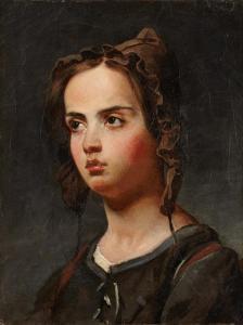NANTEUIL Charles François 1792-1865,Portrait de Frédérique, fille de lartiste,Aguttes FR 2013-07-20