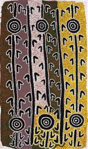 NAPANGARDI Judy Jigili,Wakulyarri jukurrpa - Rock wallabydreaming,1989,Mossgreen AU 2010-08-30