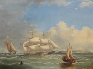 NAPIER George Alexander 1823-1869,The Anchoria and other vessels off a headland,Bonhams 2020-05-26