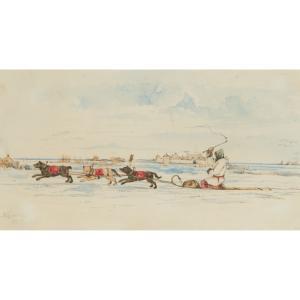 NAPIER WILLIAM HENRY EDWARD 1829-1894,ONE PASSENGER ON A DOG-SLEIGH,1858,Waddington's CA 2019-05-27