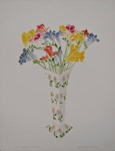 NAPIORKOWSKA Danka 1946,FREESIAS IN JILL'S VASE,1982,Wotton GB 2022-12-29