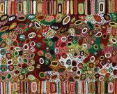 Napurrula Marlee 1930,Pintupi language group Gathering Bush Fruit,1994,Menzies Art Brands 2018-08-09