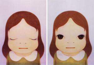 NARA Yoshitomo 1959,PrintCosmic Girl Eyes (Close/Open),2008,Ravenel TW 2012-06-03