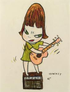 NARA Yoshitomo 1959,Untitled (Guitar Girl),2006,Christie's GB 2009-10-17