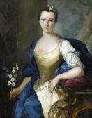 NARCISSE RUPALLEY GABRIEL 1740-1798,Elegant kvinna med blommor,Stockholms Auktionsverket 2012-06-12
