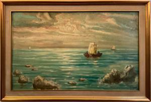 NARDI Antonio 1888-1965,Paesaggio marino con barca,Il Ponte Casa D'aste Srl IT 2023-02-22